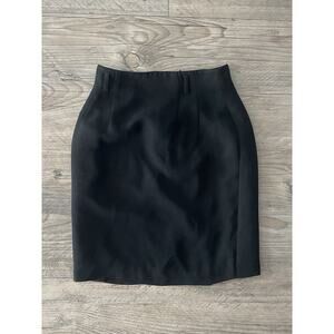 Talbots Skirt Women's Size 2 Petite Black Business Casual Elegant Classy Skirt